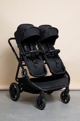DEMOEKSEMPLAR Beemoo Pro Twin Søskenvogn, Night Black/Black