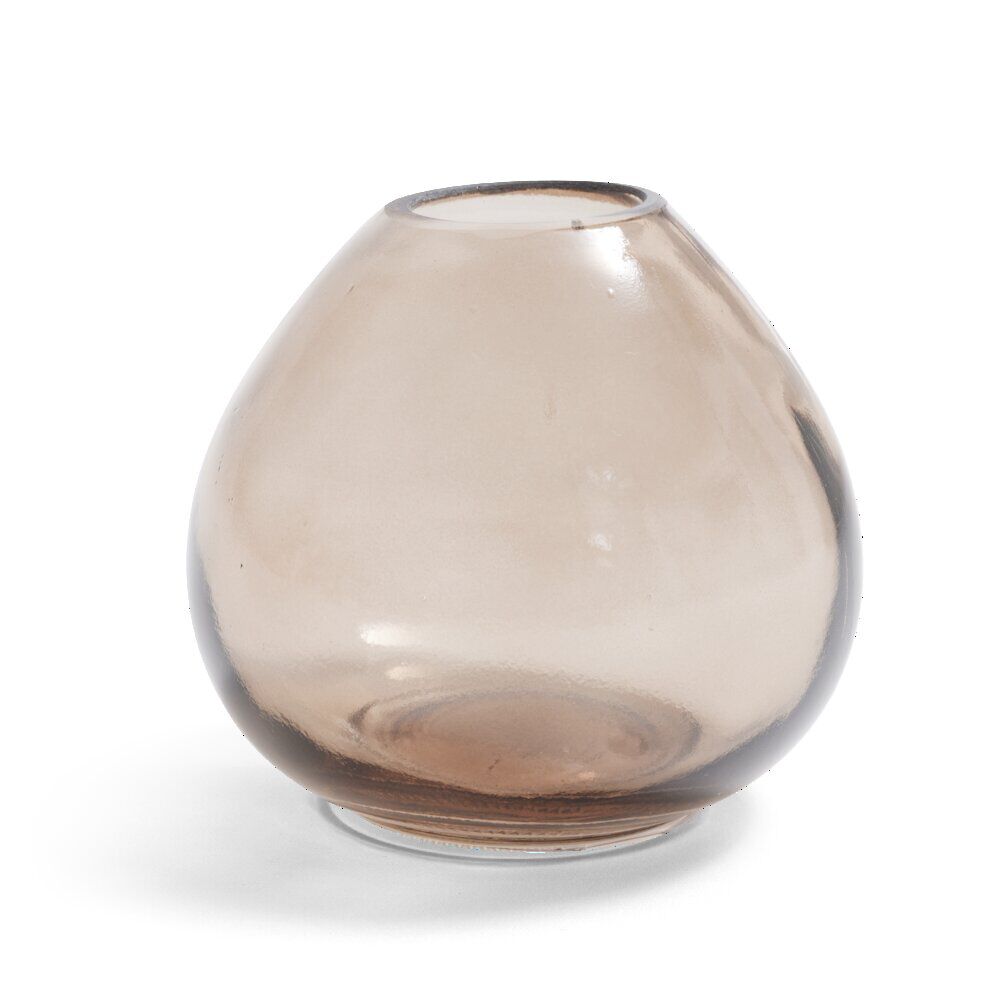 Soliflore rond verre rose Ø8,5xH7,7cm