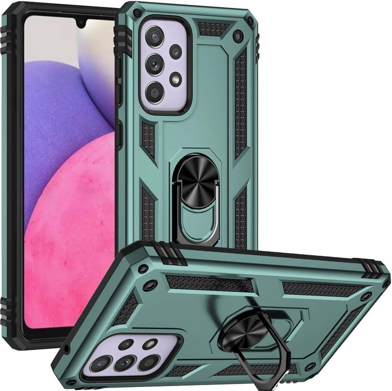 Samsung Galaxy A73 Ringhouder hoesje - Groen