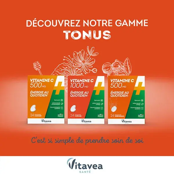Vitavea Vitamina C 1000mg Energia Diária 24 Comprimidos Mastigáveis