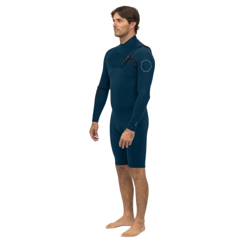 Shorty Néoprène Manches Longues Homme Vissla High Seas II 2mm - Bleu - The Corner Shop