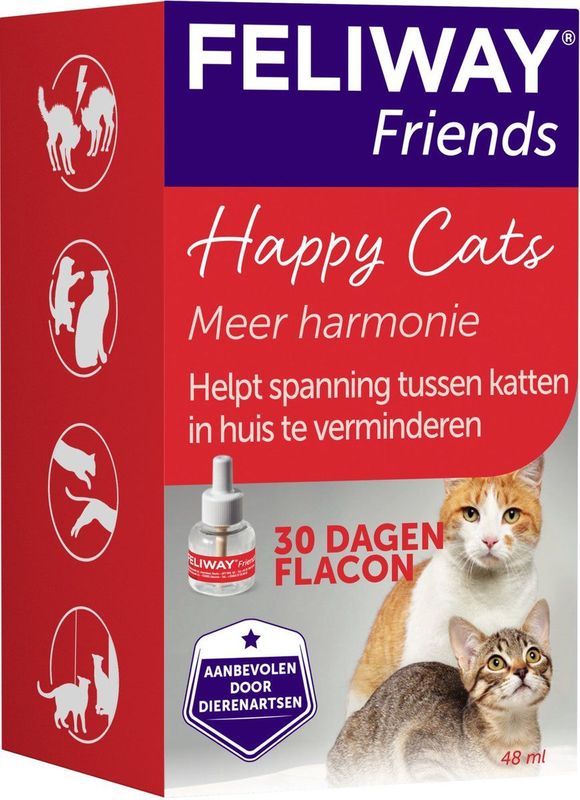 Feliway Friends - navulling - 48 ml - Anti-conflict voor Katten