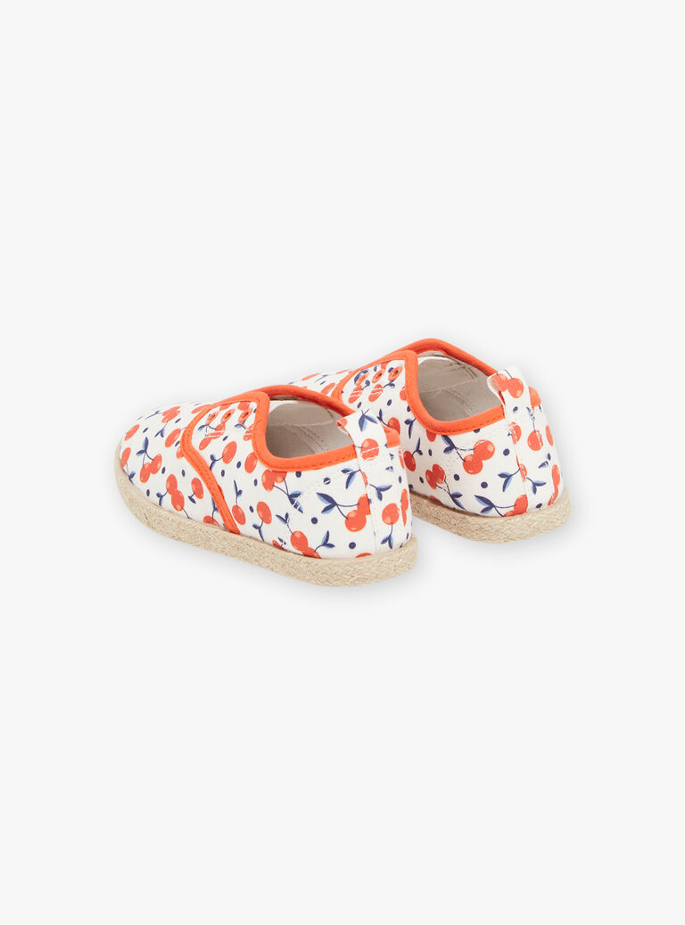 Slip-on écru à imprimé cerises
