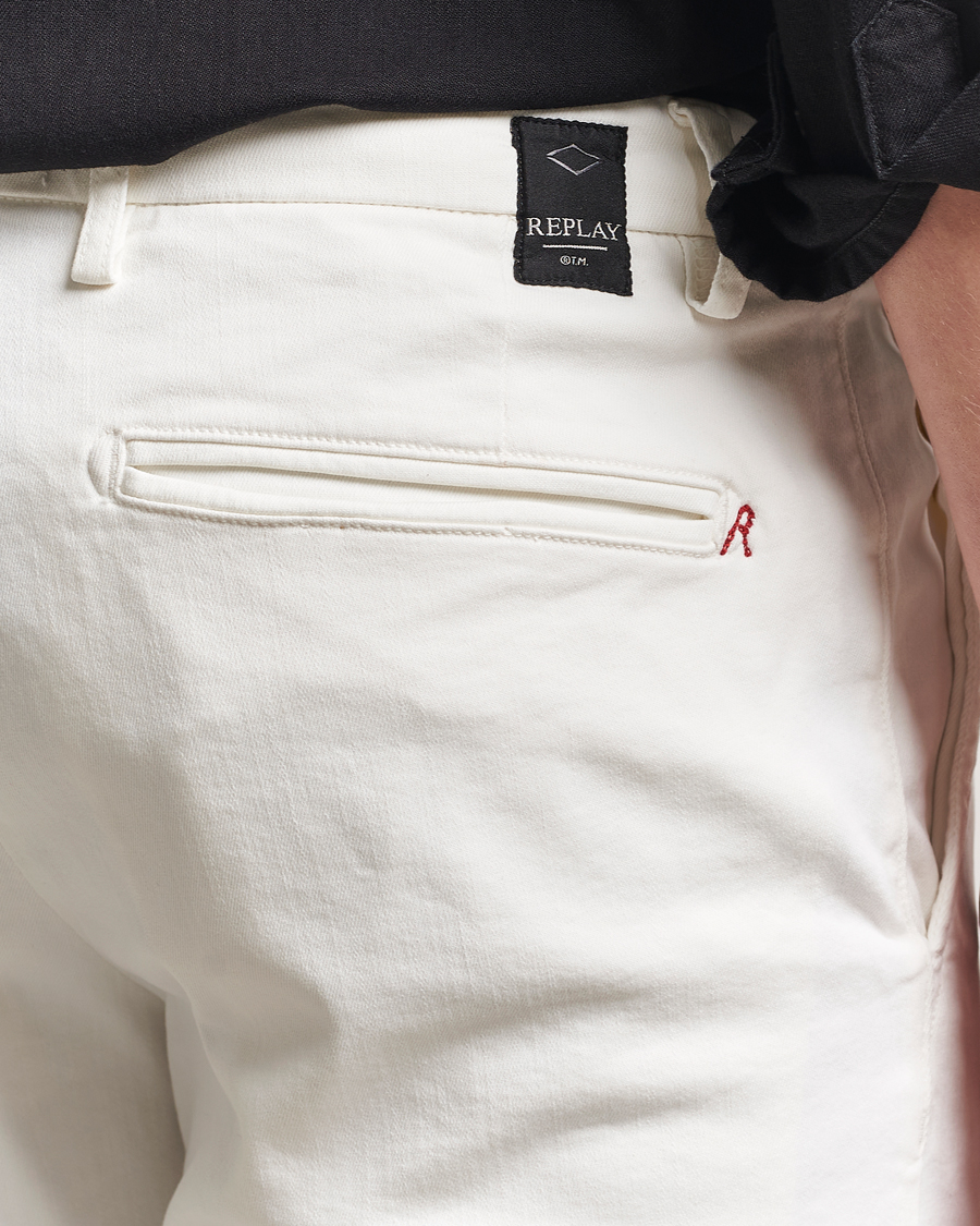 Replay Benni Hyperflex Shorts Natural White