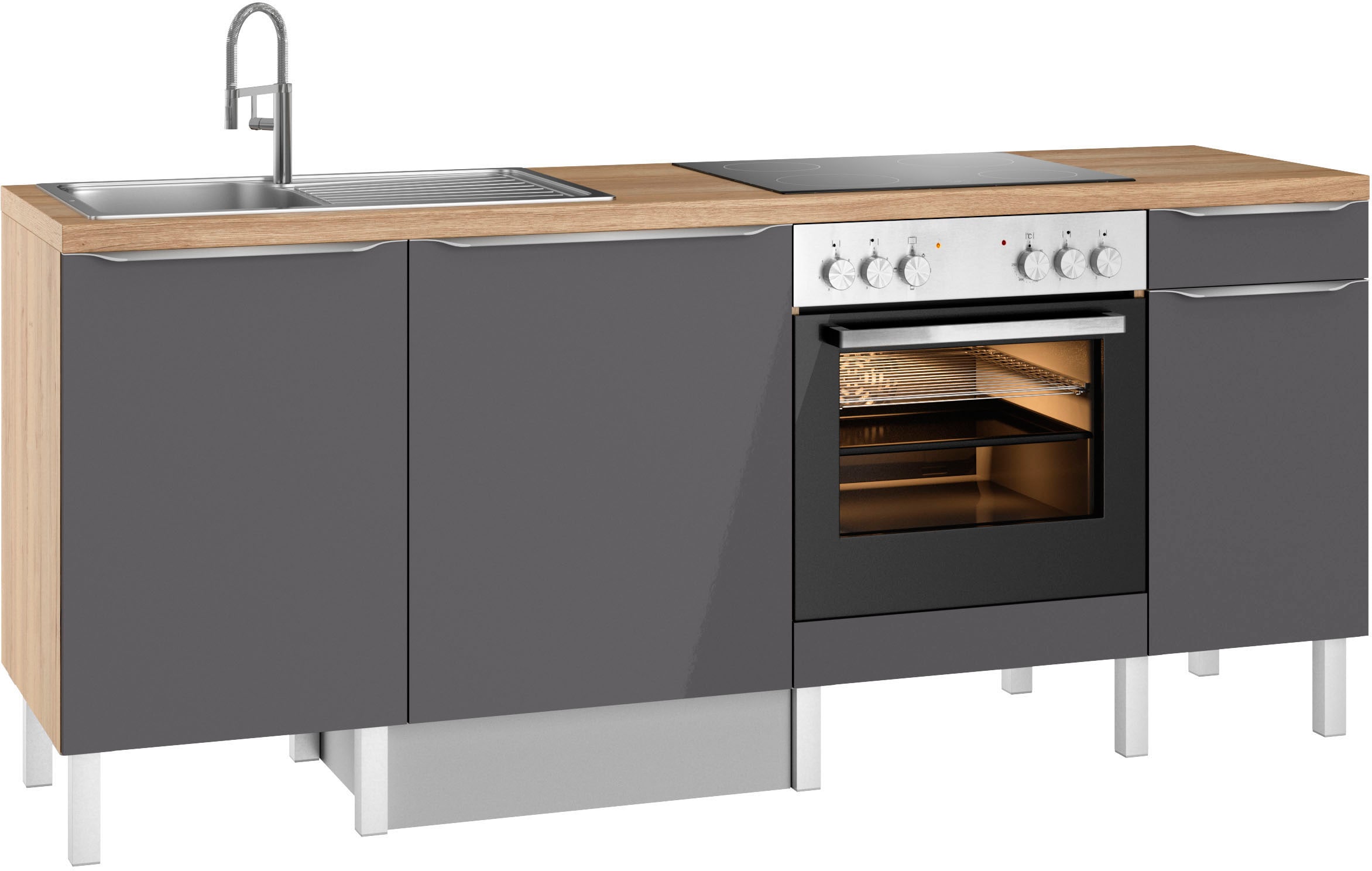 OPTIFIT Küche »Lilly2« Breite 210 cm, wahlweise mit E-Geräten