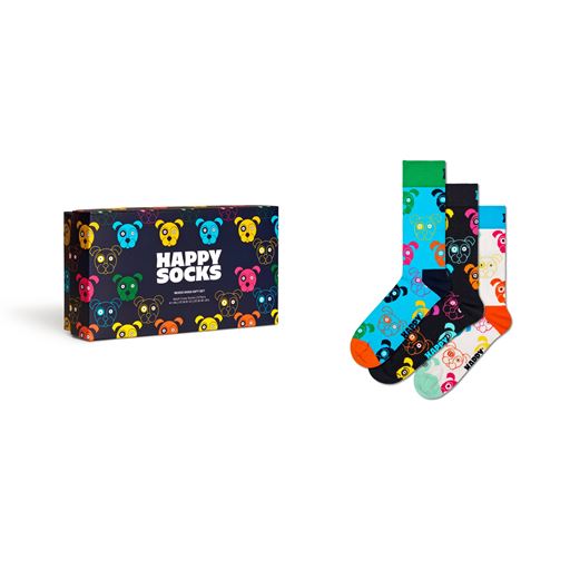 Happy Socks Mixed Dog Gaveæske 3-pak Strømper, Light Blue, 41-46
