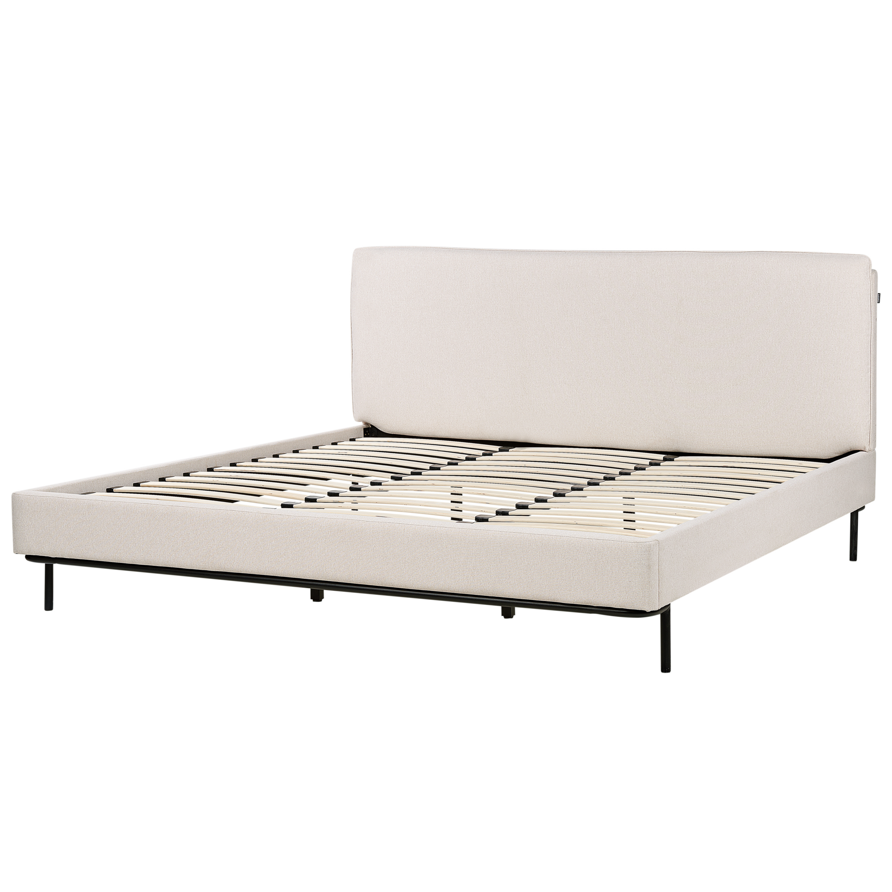 Beliani-CORIO-Tweepersoonsbed-Lichtbeige-180 x 200 cm-Polyester