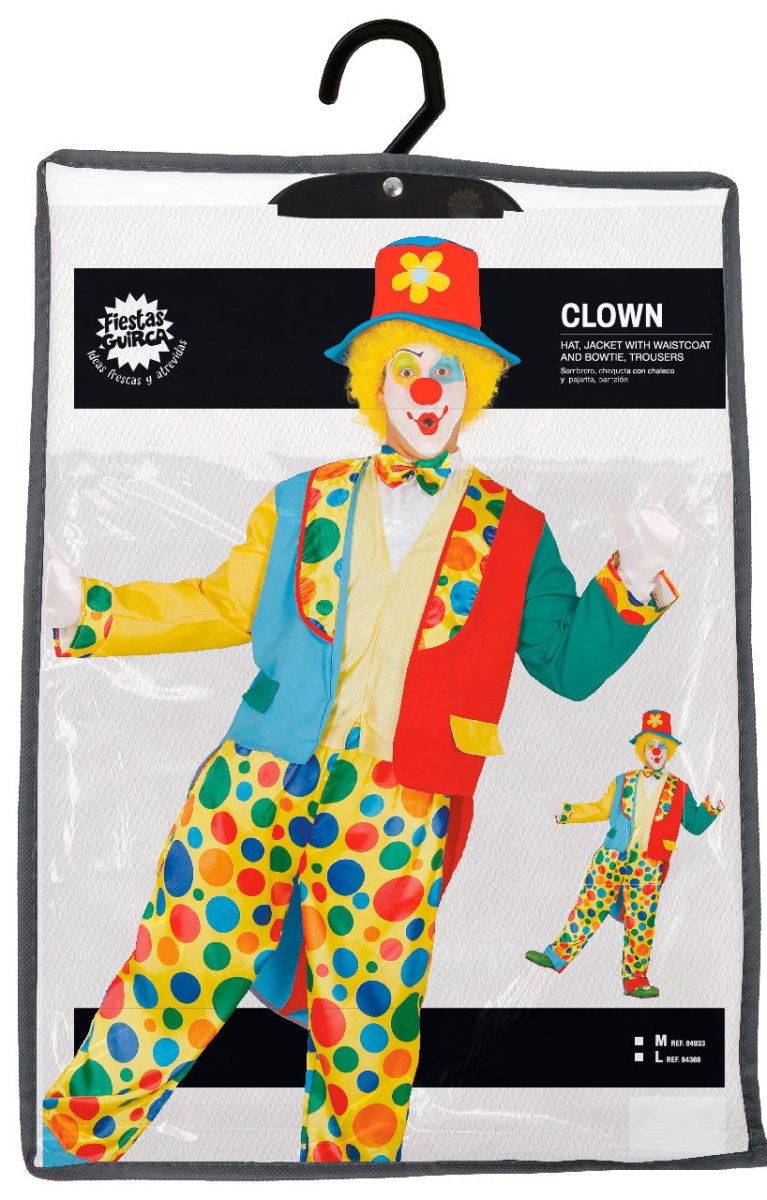 Clown Kostuum Heren Gekleurd
