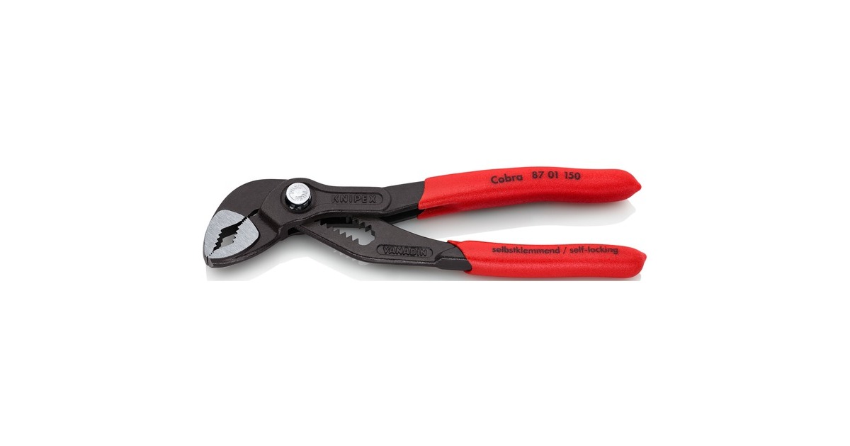 KNIPEXCobra Waterpomptang 8701150 zweedse- / waterpomp-tang  (Zwart/rood, 150 mm)