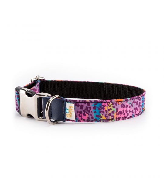 Coleira para cães Pamppy Funny Pink Leopard
