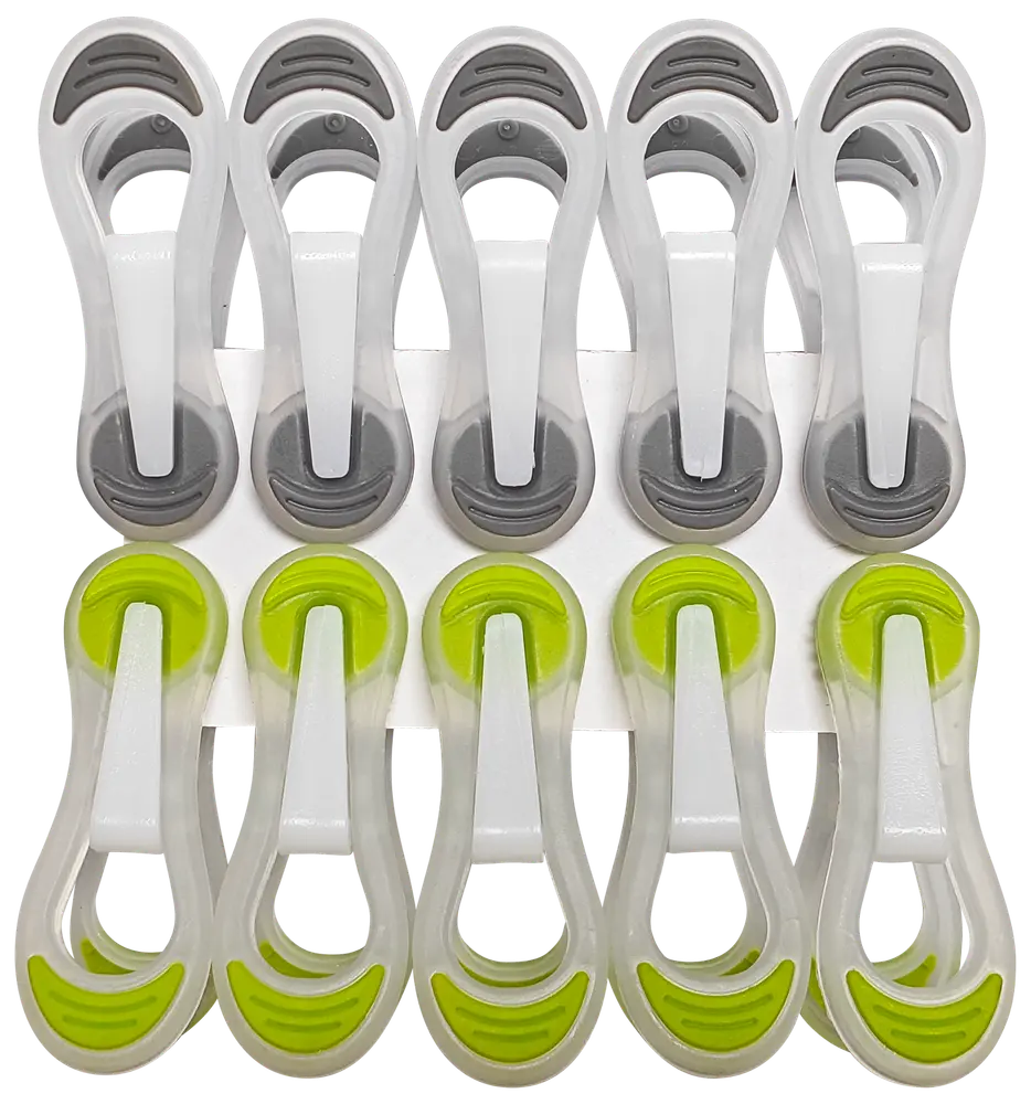 SJÖBO Tøjklemme plast med soft-grip 10-pak