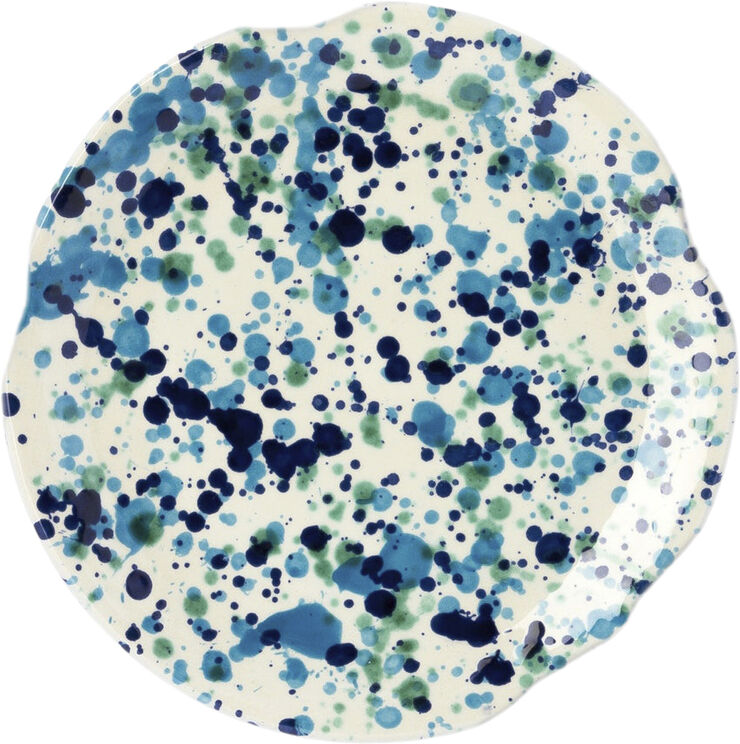 Familianna Confetti Side Plate Organic Pacific ocean