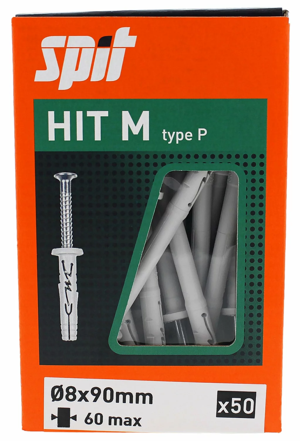 Spit 060092 Hit M Slagplug 8X90/60 P- Met Kraag (50st)