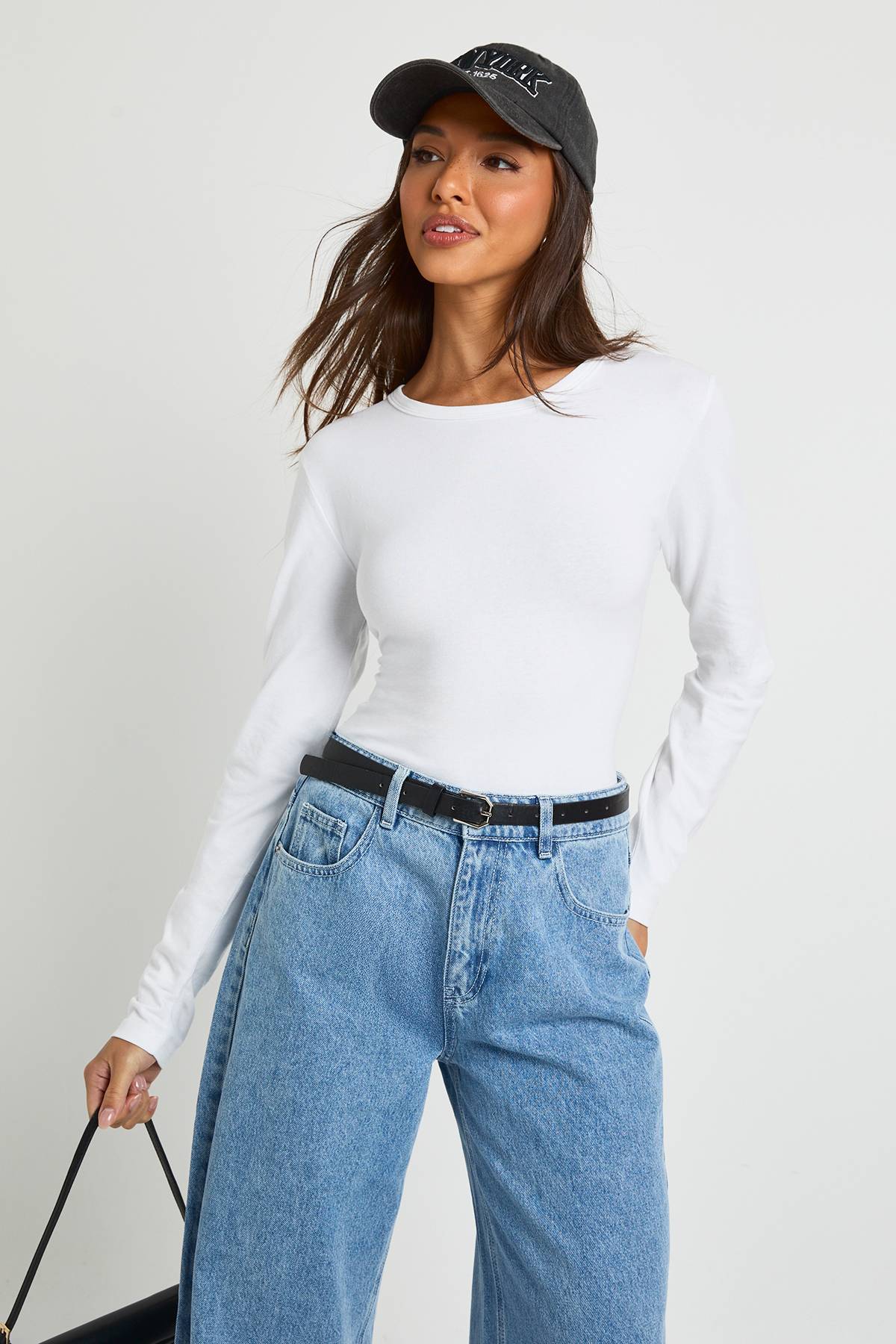 boohoo Haut ajusté à manches longues et coupe longue