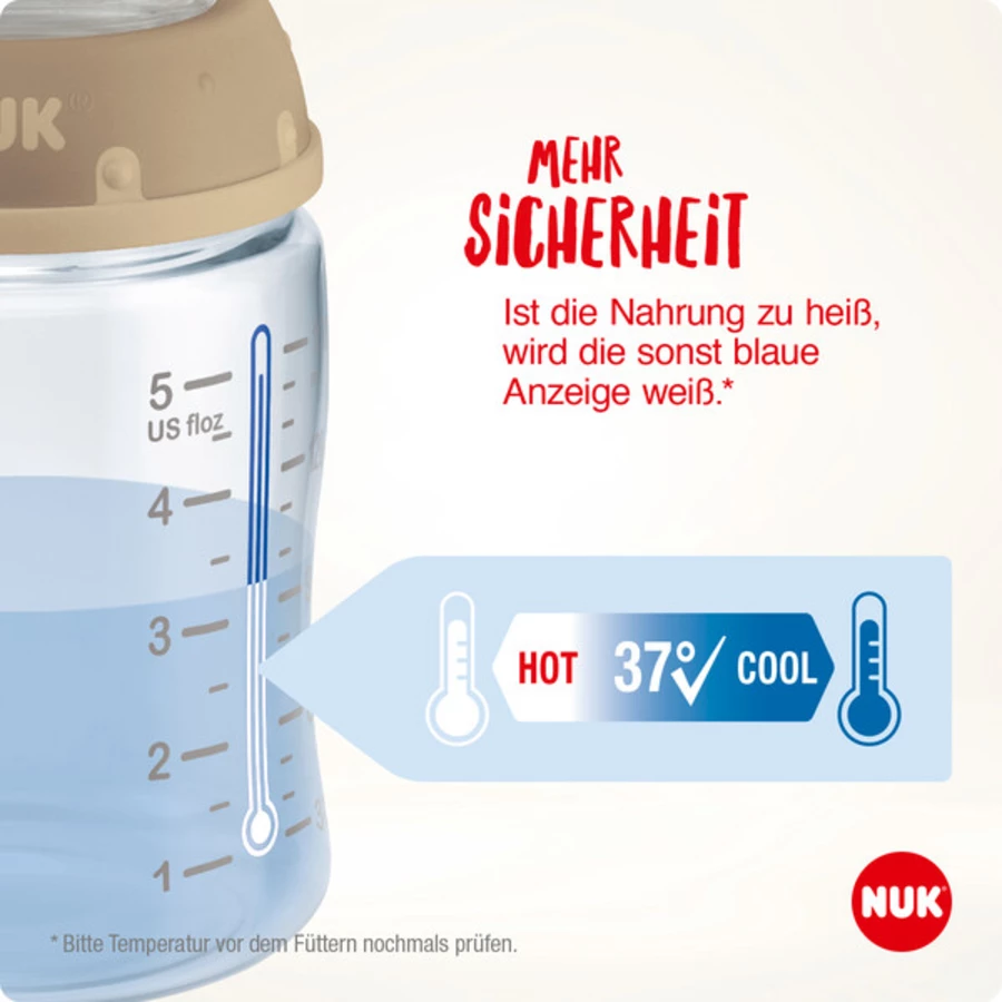 NUK Babyflasche First Choice⁺ 150ml in beige