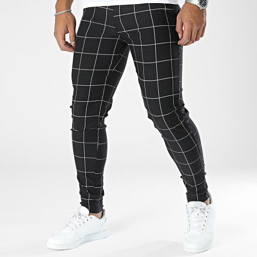 Pantalon A Carreaux Noir
