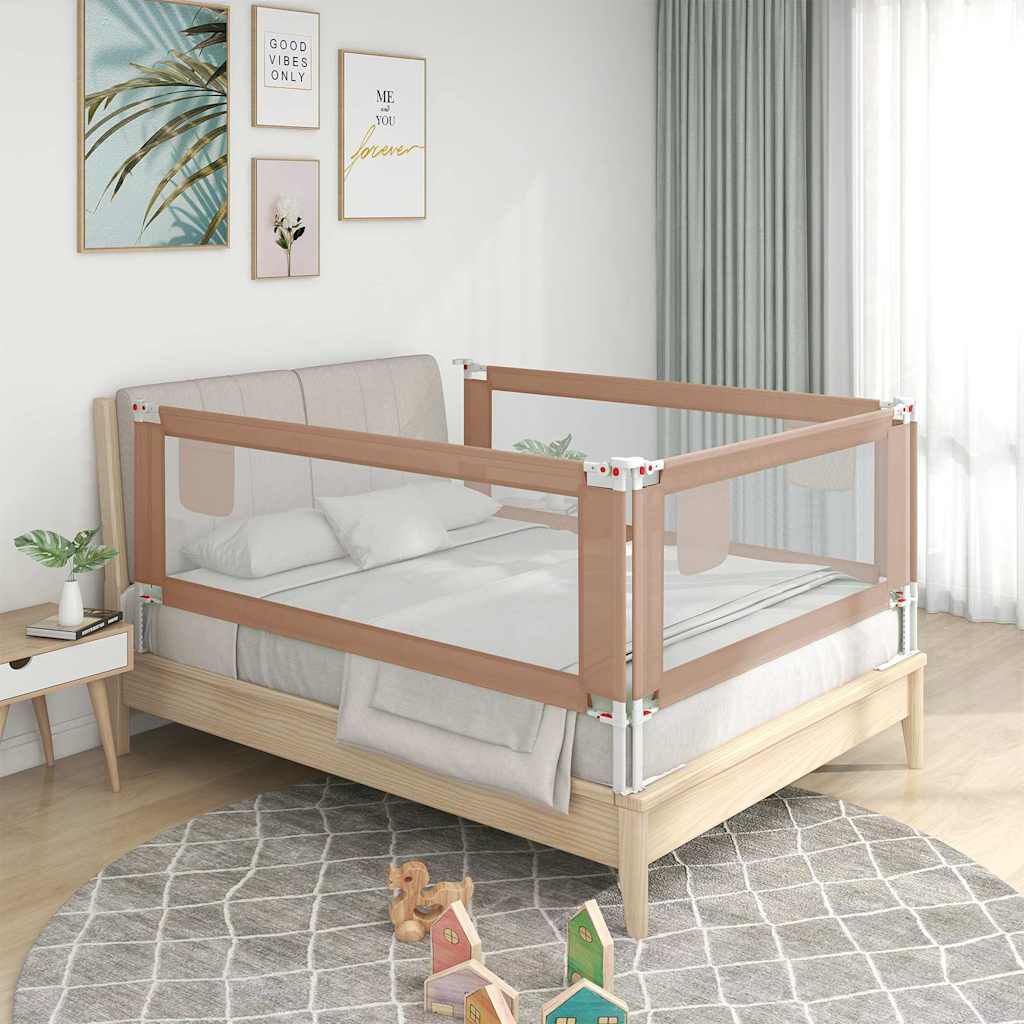 vidaXL Ledikanthek, Taupe, 90x25 cm, Stof