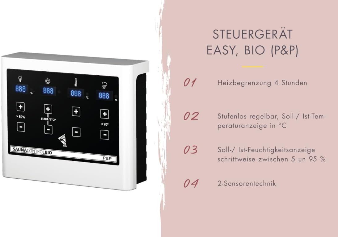 Karibu Steuergerät Easy Bio Plug & Play schwarz, B x T x H: 32,5 x 24 x 13 cm, für Saunaöfen