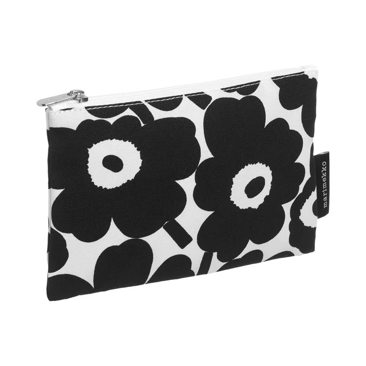 Marimekko - Kaika Mini Unikko Kosmetiktasche, weiss / schwarz