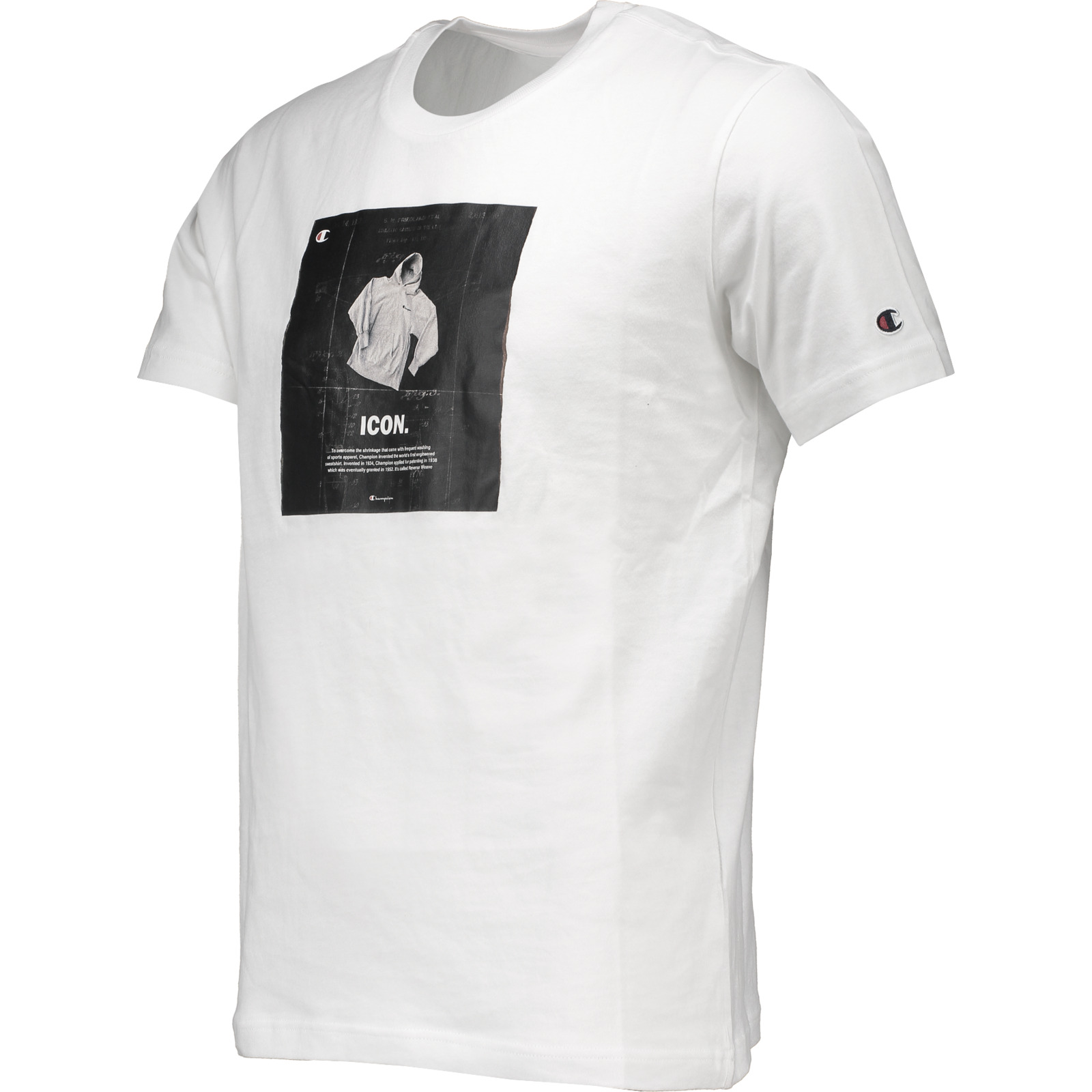 Champion Herren-T-Shirt Crewneck XS, weiss