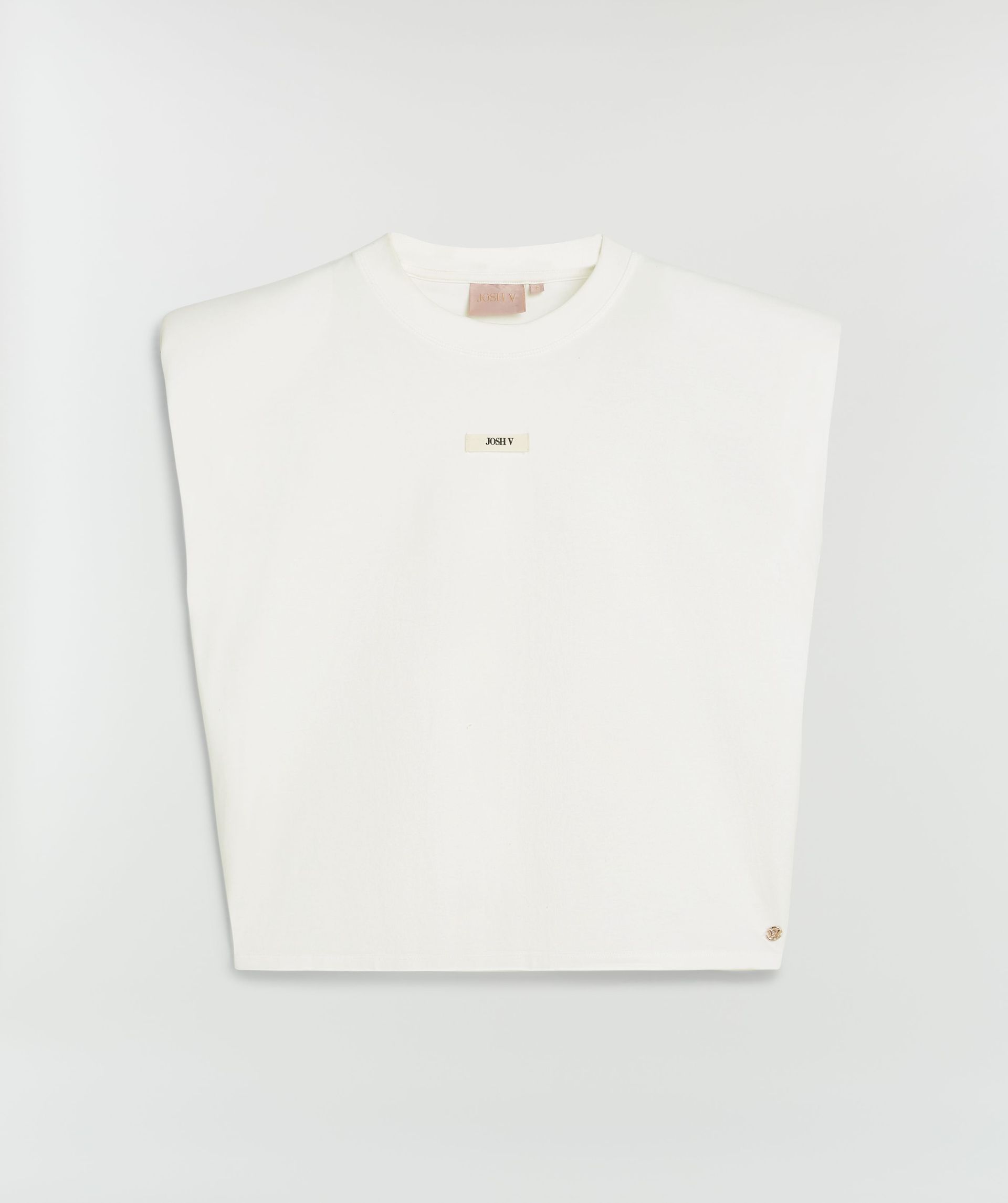 SUE T-shirt met schoudervulling - off white