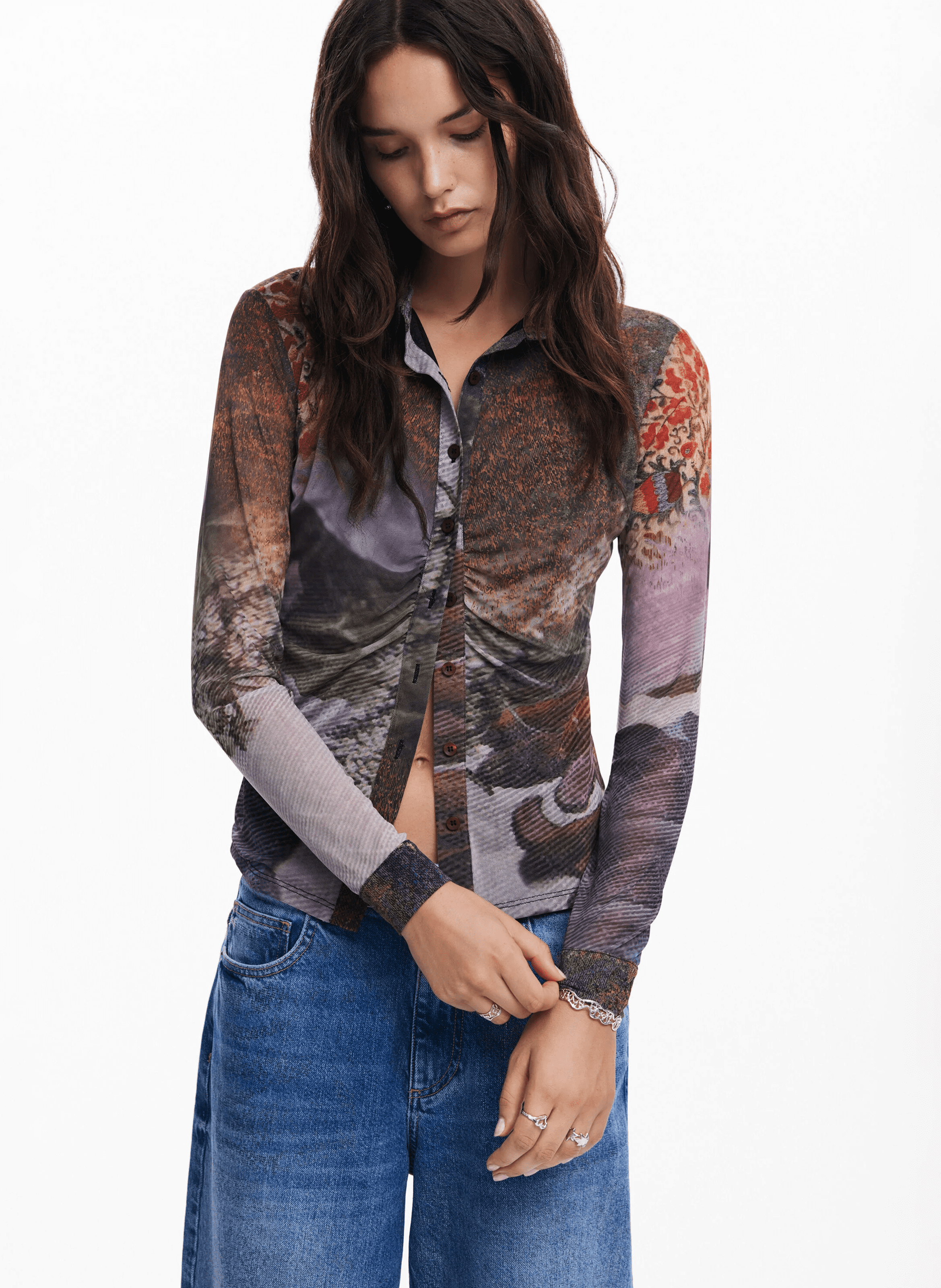 Chemise cintrée imprimée | Multicolore