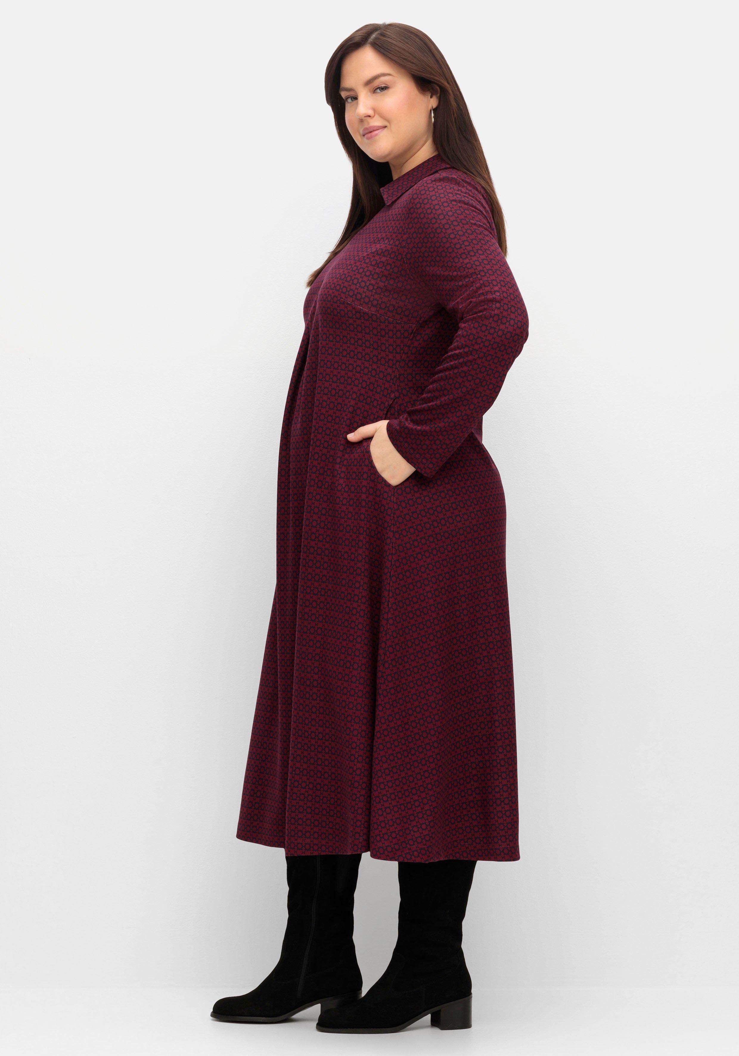 Shirtkleid in A-Linie, mit Kragen und Kellerfalte