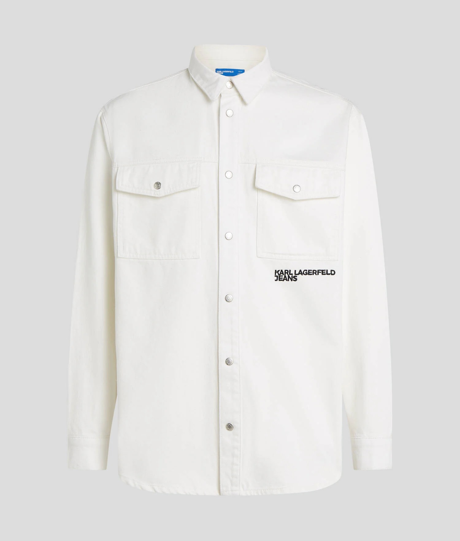 SURCHEMISE EN JEAN AVEC IMPRIMÉ KARL - Denim Blanc