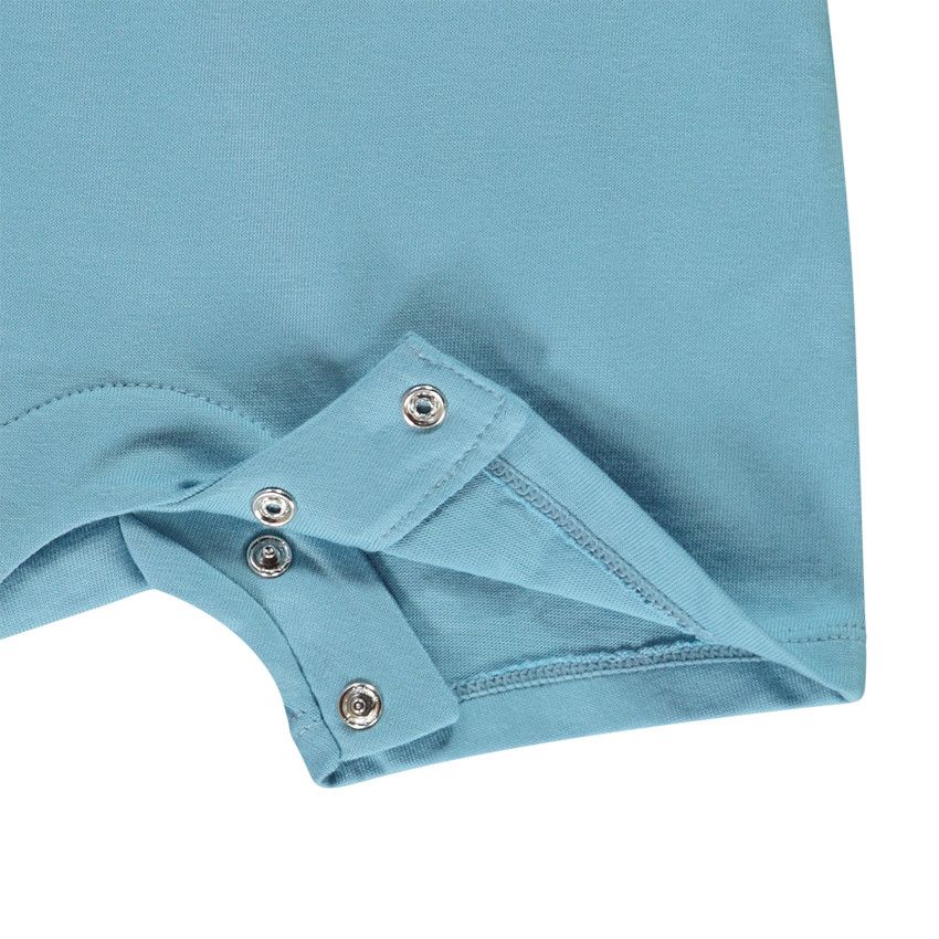 Combinaison courte en jersey print ourson et poisson pour bébé garçon - Bleu moyen