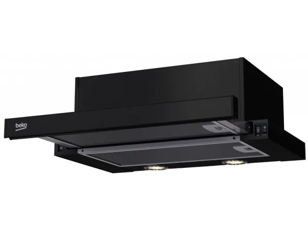 Beko HNT 62210 B, 224 m³/t, Ledet, 60 dB, 60 dB, Semi indbygget (træk ud), Sort