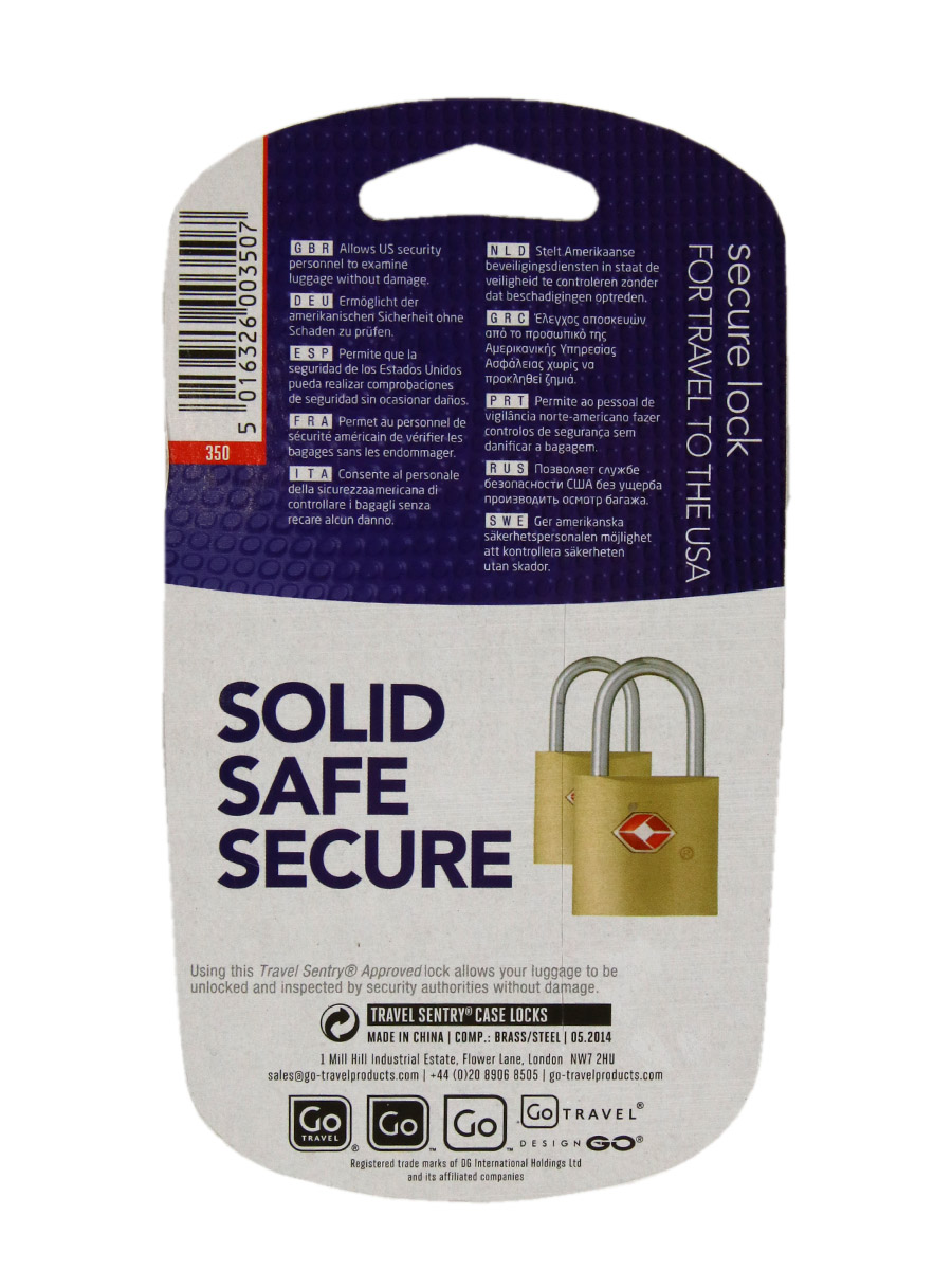 Set de 2 cadenas À clÀ TSA Go Travel SÀcuritÀ