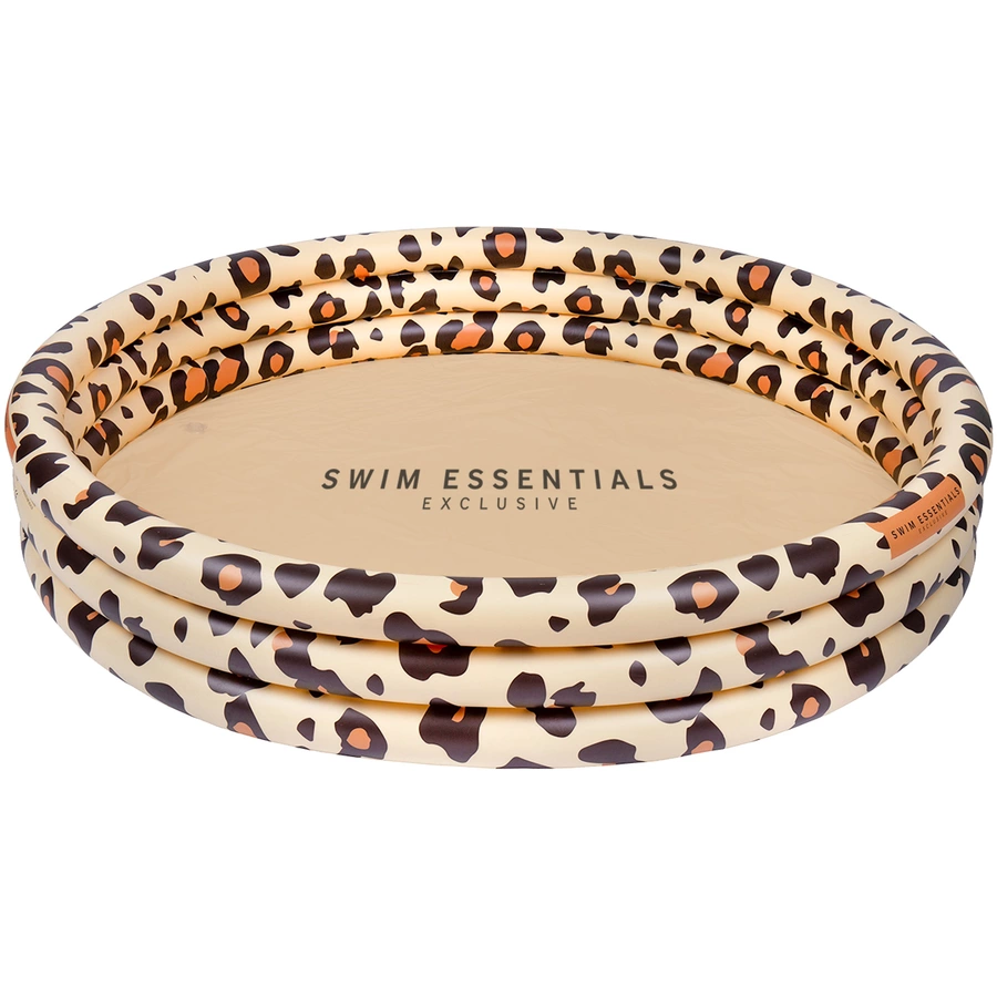 Swim Essentials Aufblasbarer Pool Beige Panther Print Ø 150 cm
