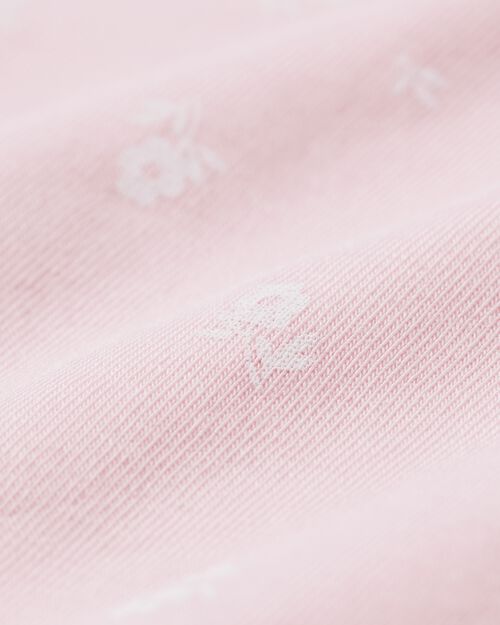 2 strings femme taille haute coton stretch rose