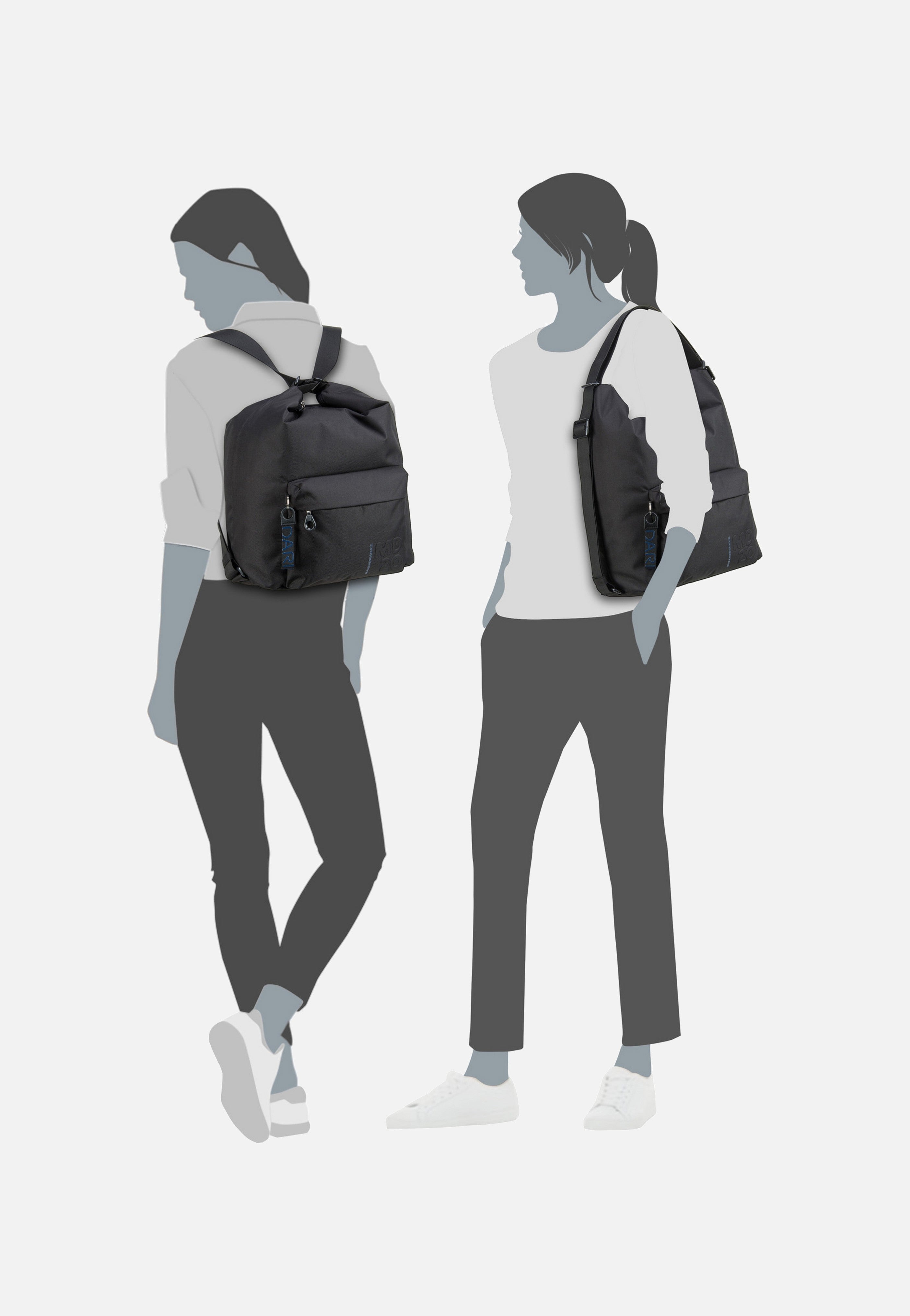 MD20 Hobo QMT09 Black - Rucksack