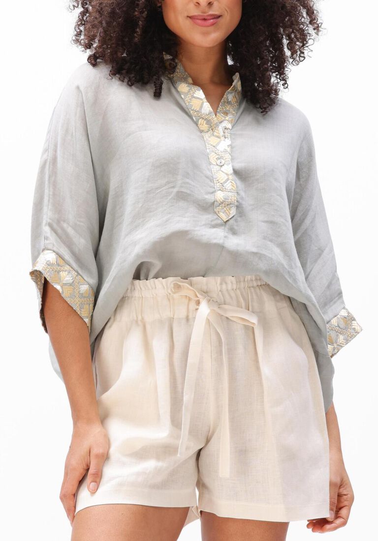 grijze greek archaic kori blouses s26k-4064126