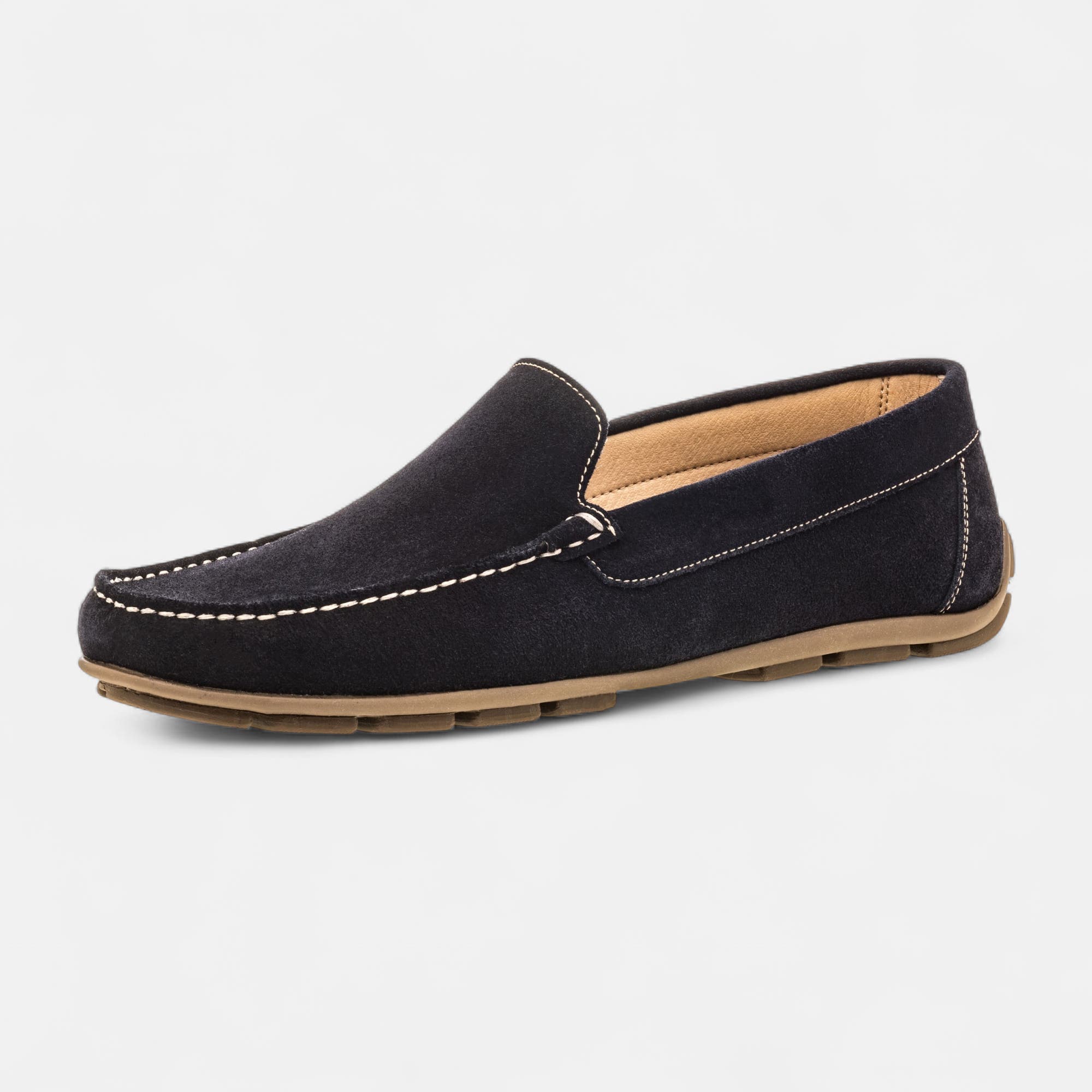 Mocassins Homme en cuir bleu marine
