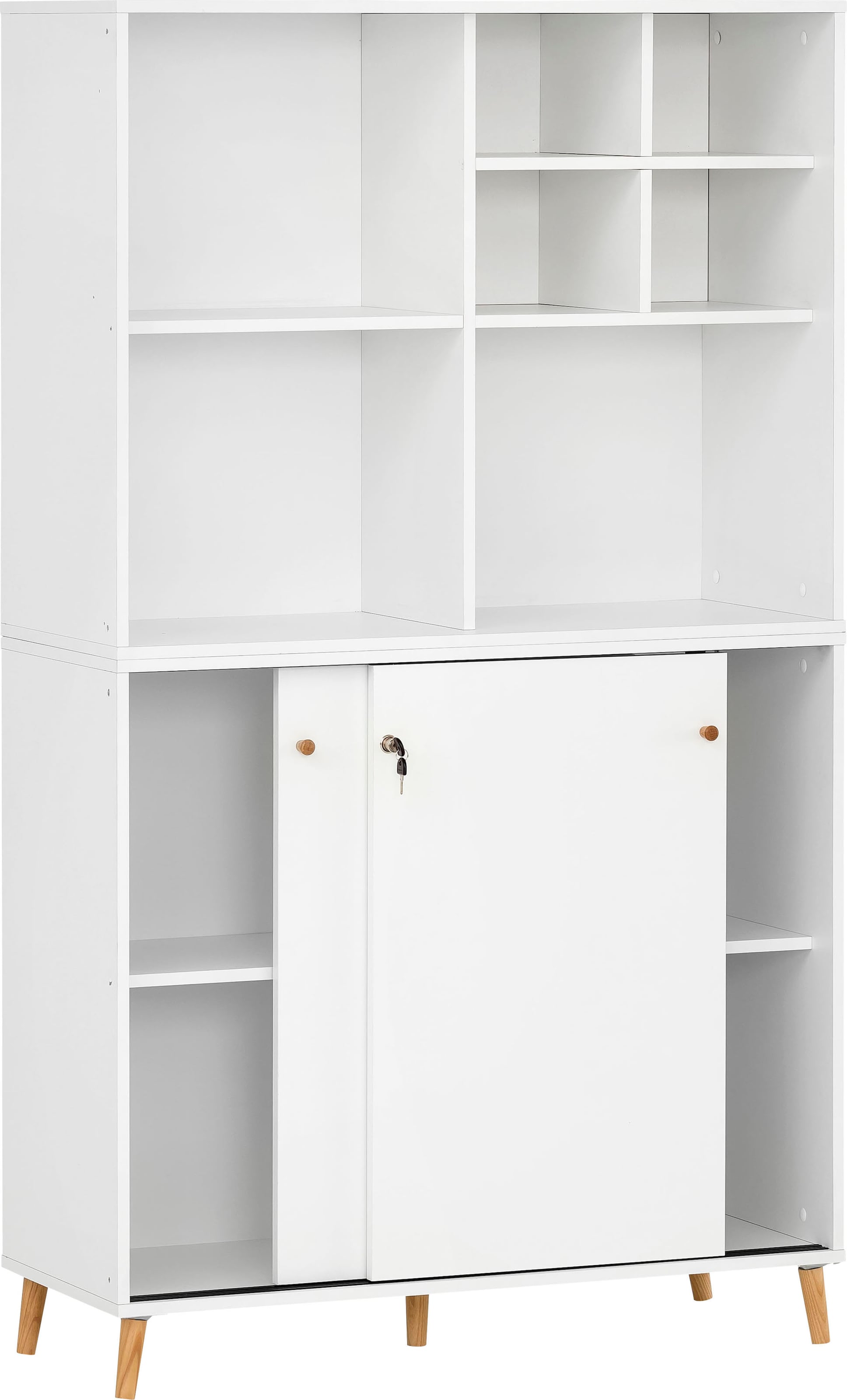 Schildmeyer Büromöbel-Set »Serie 500« bestehend aus 1 Regal, 1 Schrank, 1 Regalkreuz