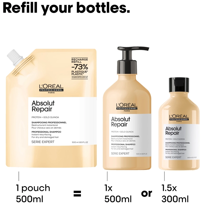 L'Oréal Professionnel Absolut Repair Gold Shampoo Refill 500 ml