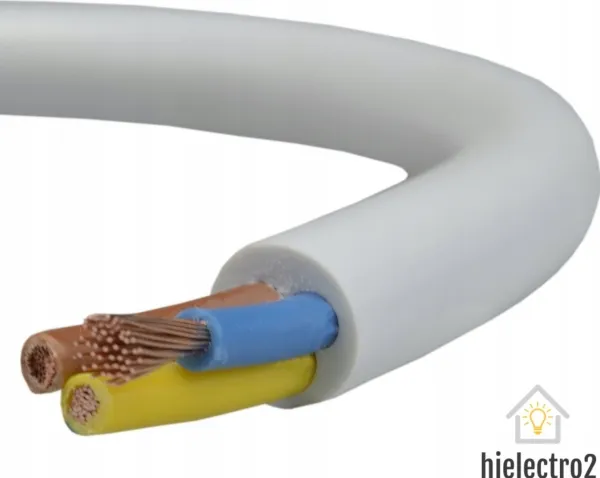 OWY 3X4mm2 kabel 100mb rundt fleksibelt hvidt 300/500V H05VV-F kabel