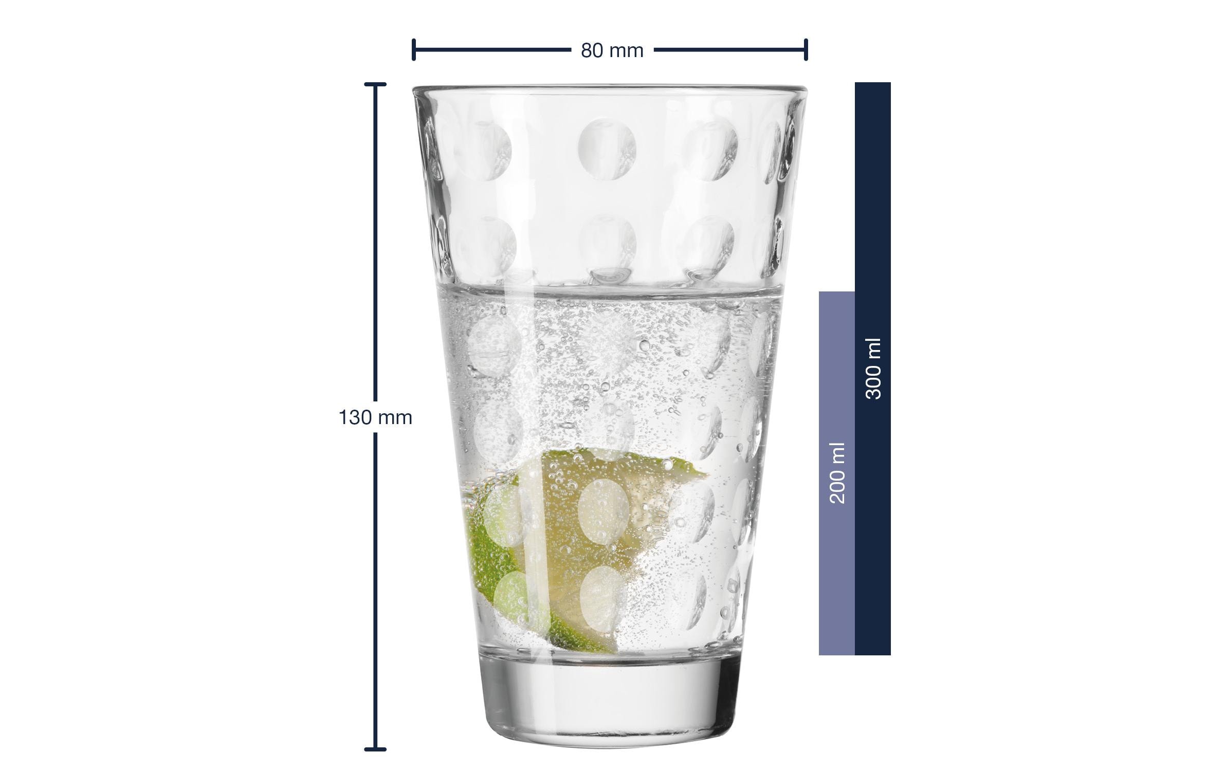 Trinkglas Optic 300 ml, 6 Stück, TransparentGläser-Set