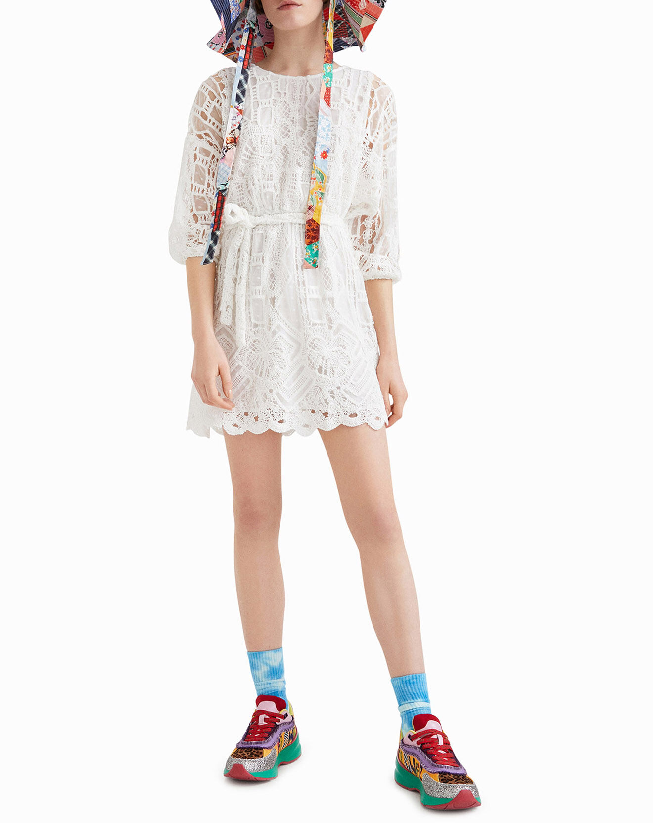 Desigual Robe Gertrude blanche