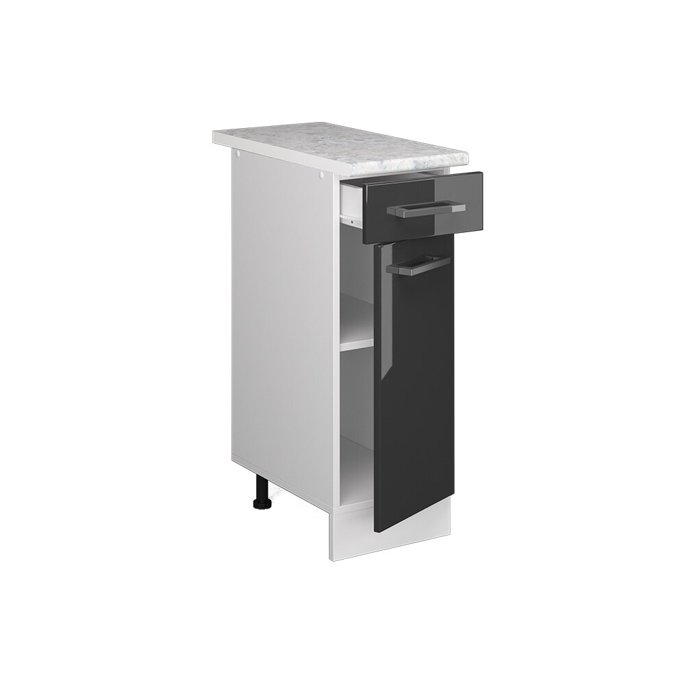 Vicco Schubunterschrank Küchenschrank Küchenzeile R-Line 30 cm Weiß Anthrazit Tür Schublade Arbeitsplatte