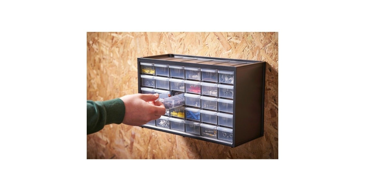 StanleyLadenkastje 30 compartimenten gereedschapsbox  (Zwart/transparant)