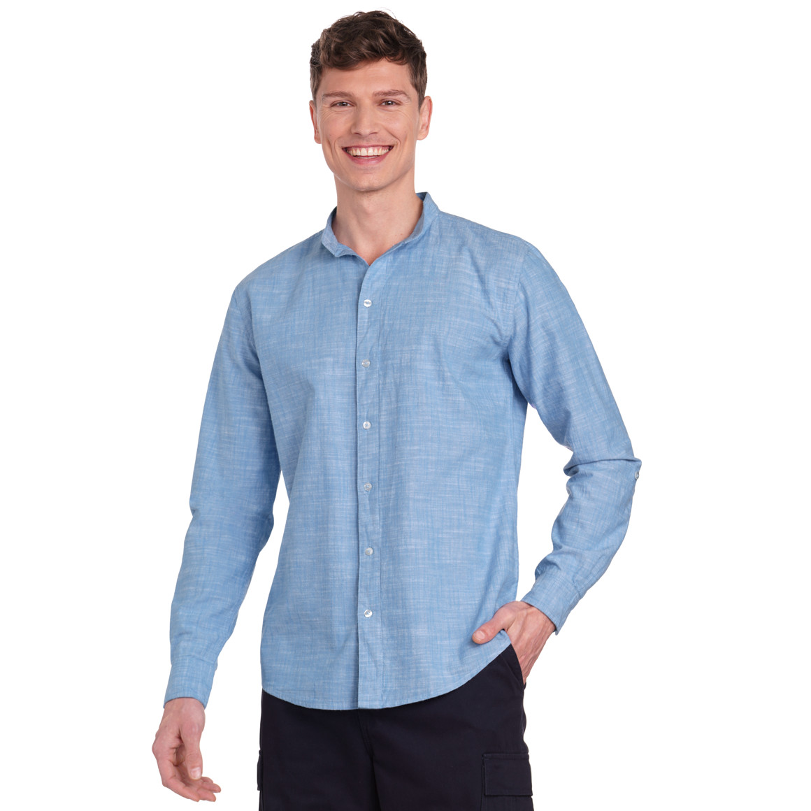 VanVaan Denim Herren Hemd aus Bio-Baumwolle hellblau