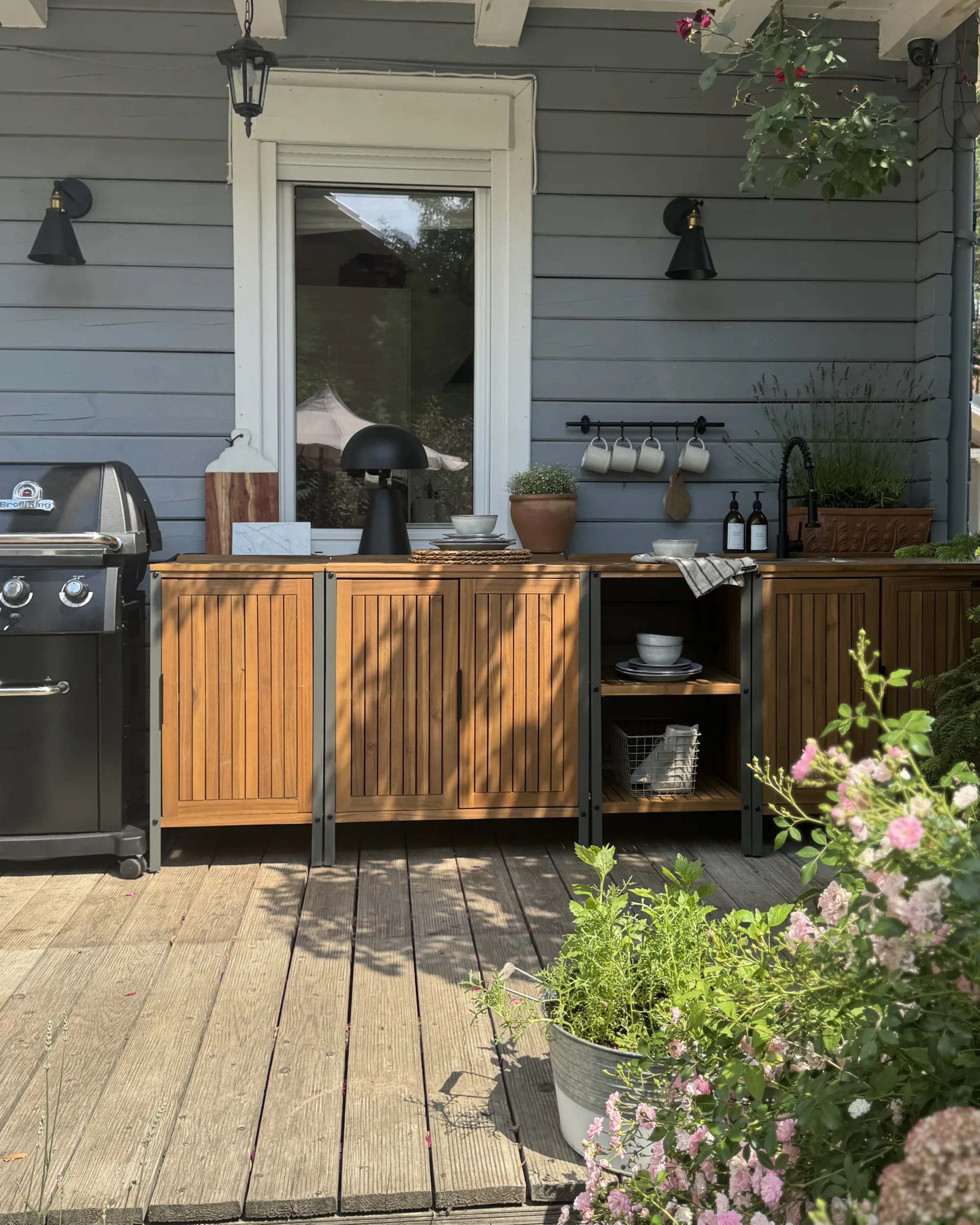 Tuin keukeneiland IVREA Gecertificeerd acaciahout Bruin