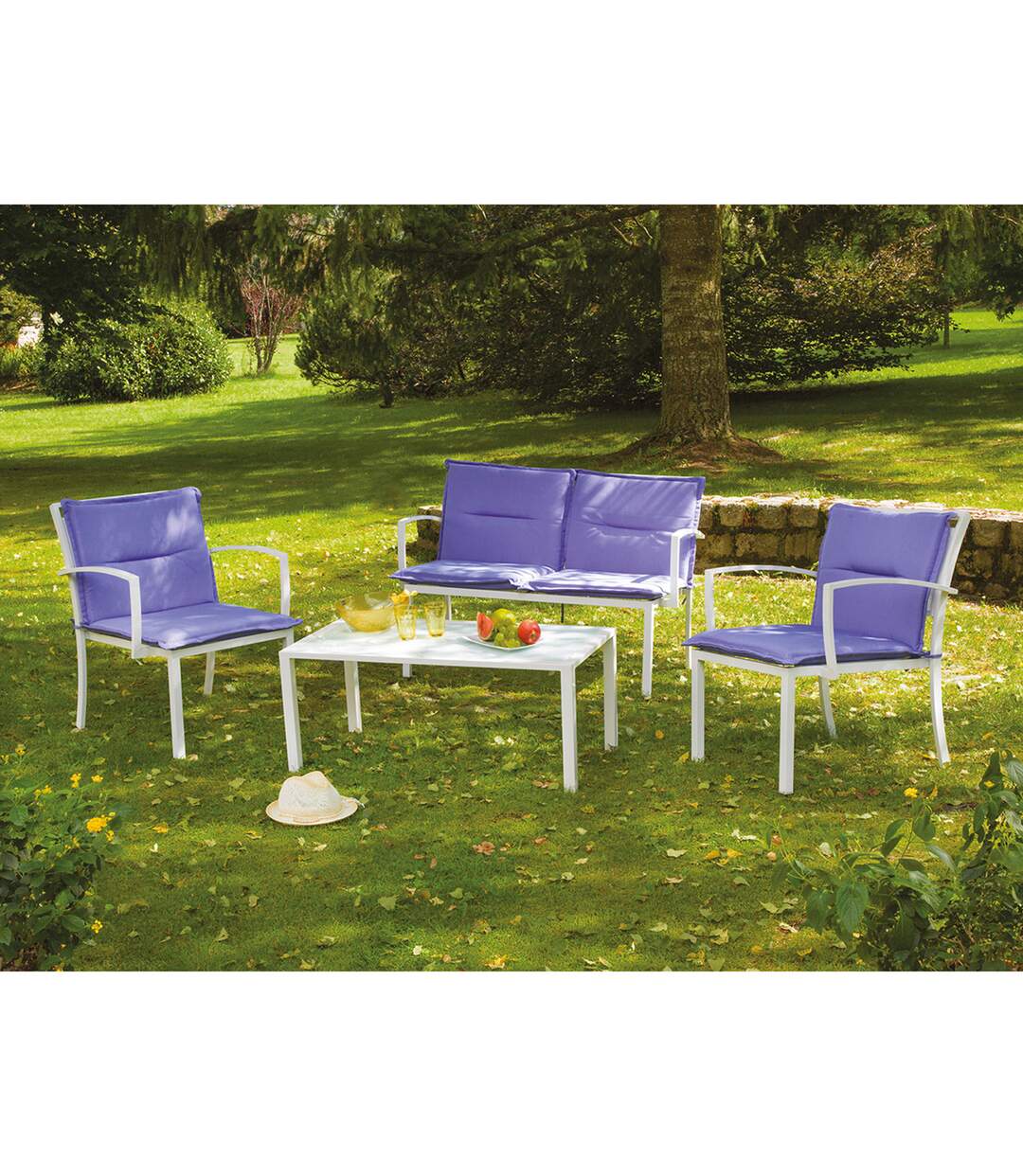 Salon de jardin Mapya - 4 places - Lilas