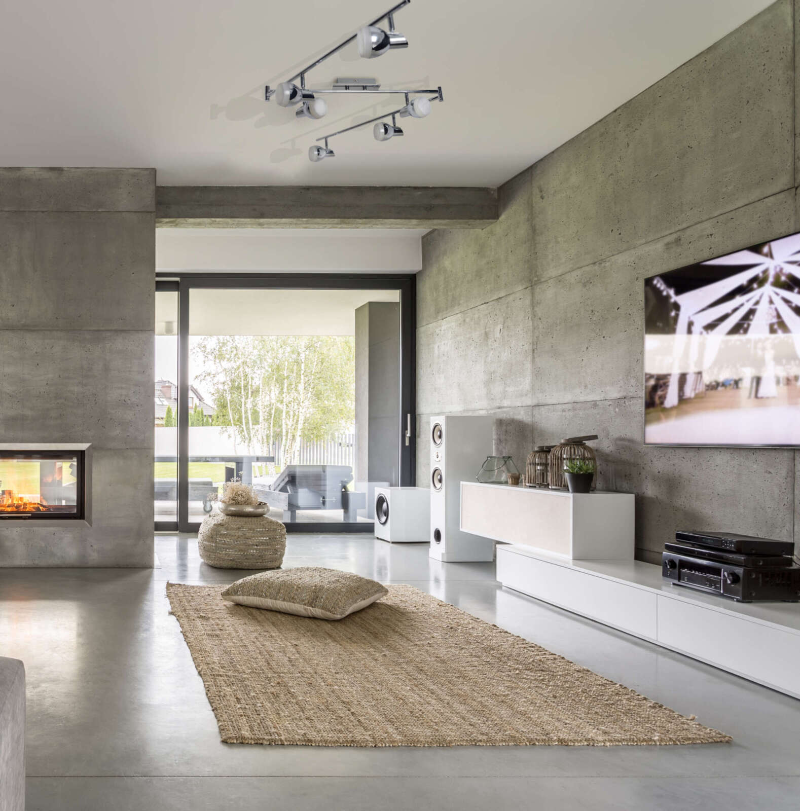 LED-Deckenleuchte CHROMEY - Chrom - 180 cm