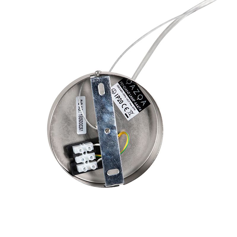 Smart scandinavische hanglamp zilver met opaal glas 50cm incl. Wifi A60 - Ball 50