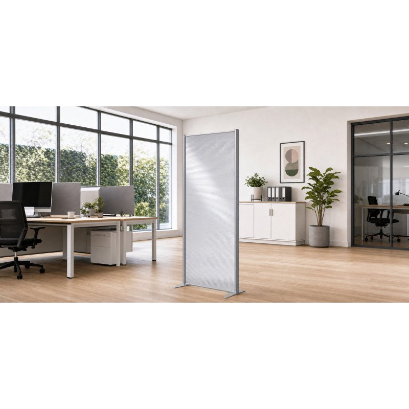 Cloison de séparation en polycarbonate translucide L 81cm B-Zen - sans piètement