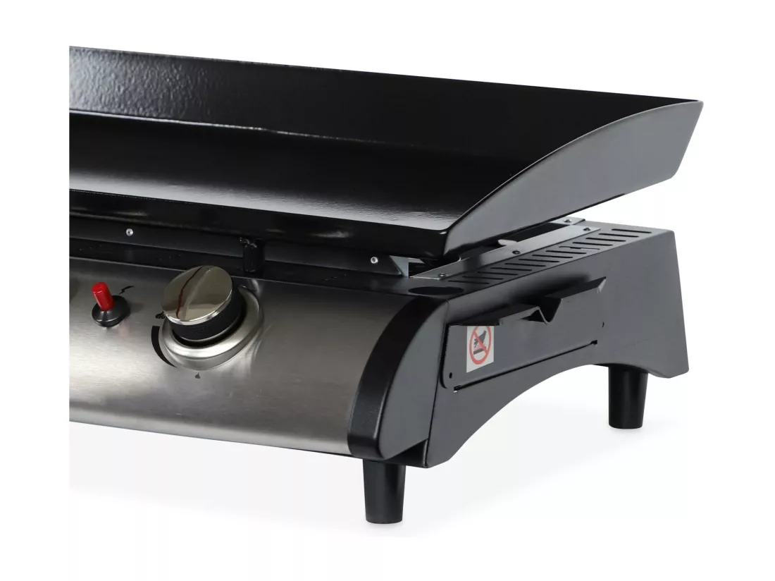 Plancha au gaz 4 feux - Porthos 4 brûleurs - 10 kW. barbecue. cuisine extérieure. grande plaque émaillée. inox